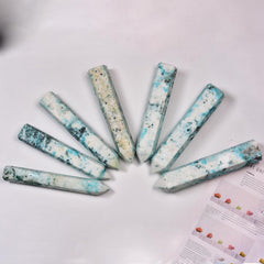 JIC Gem Phoenix Pine Quartz wand used for Reiki and energy work.