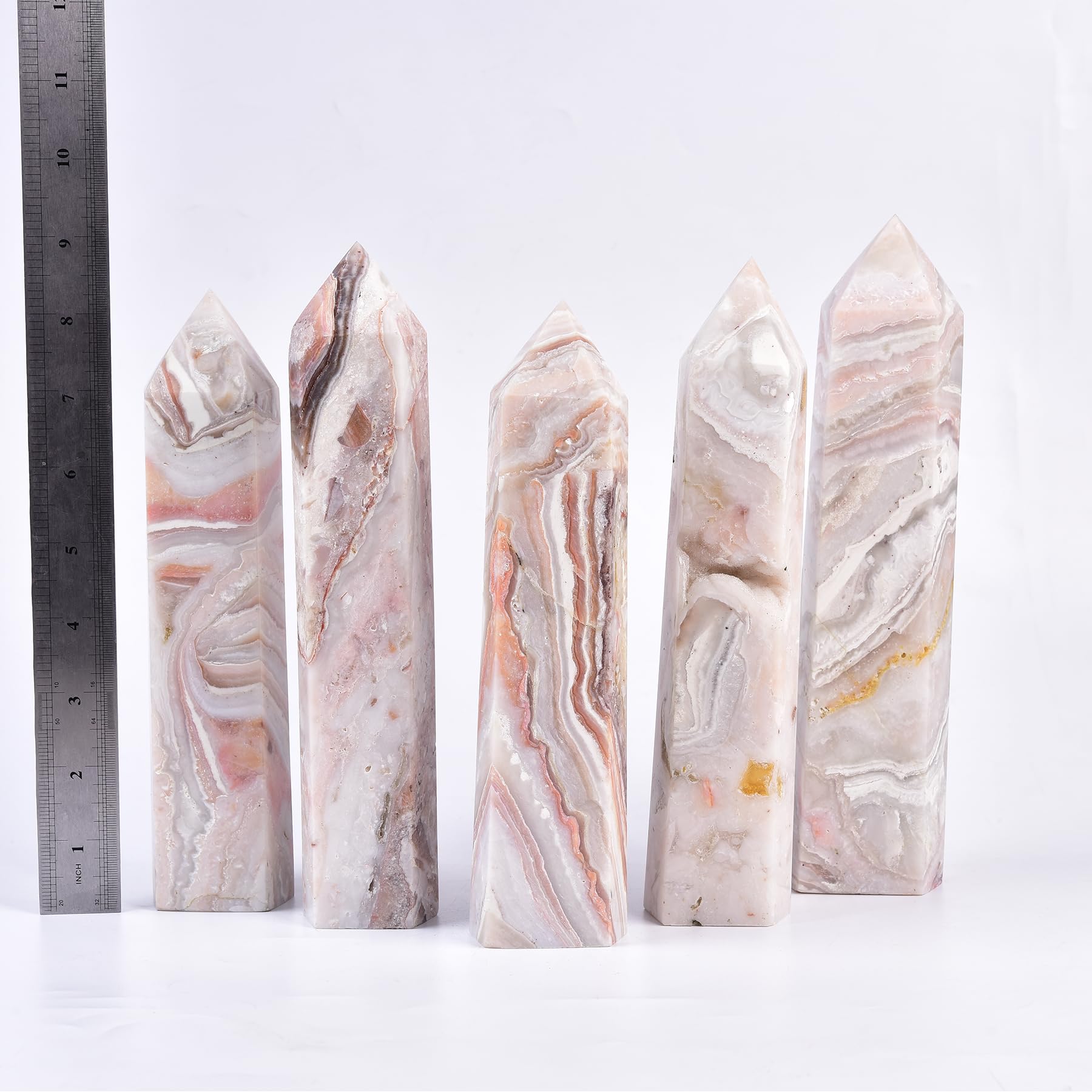 JIC Gem pink agate for emotional balance and calm at home.