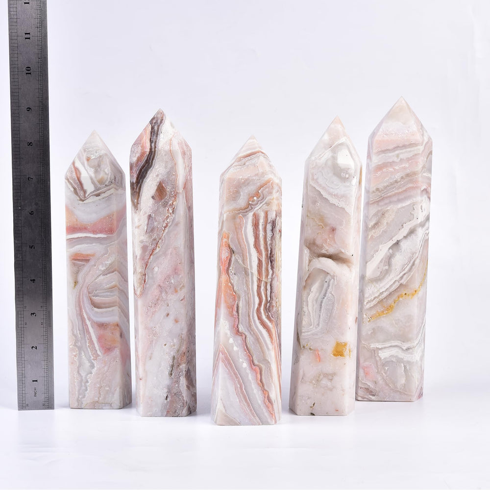 JIC Gem pink agate for emotional balance and calm at home.