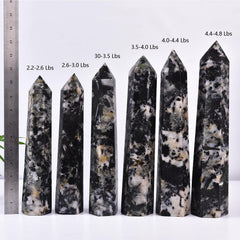 JIC Gem polished crystal wand point supports Reiki grids and spiritual practice.