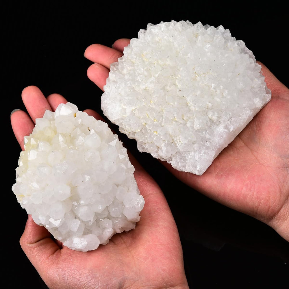 JIC Gem quartz crystal points in hexagonal formation for mineral collection and display