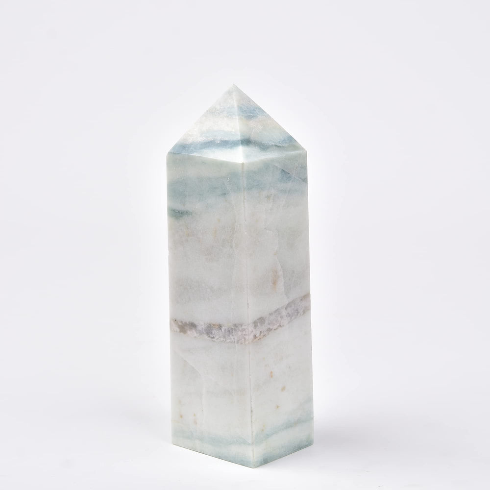 JIC Gem quartz tower point concentrates energy for focus