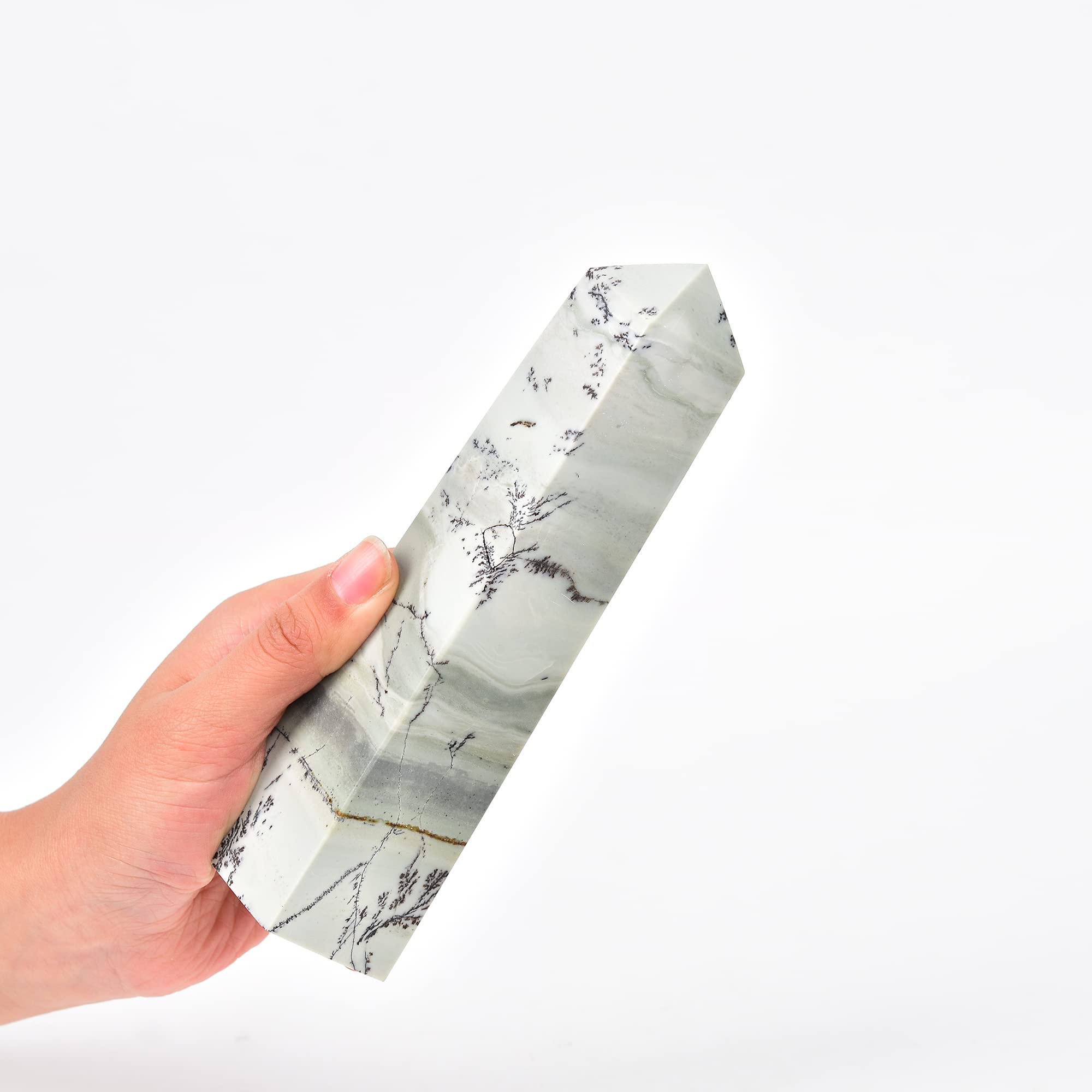 JIC Gem sage green jasper wand highlights balanced energy for daily use