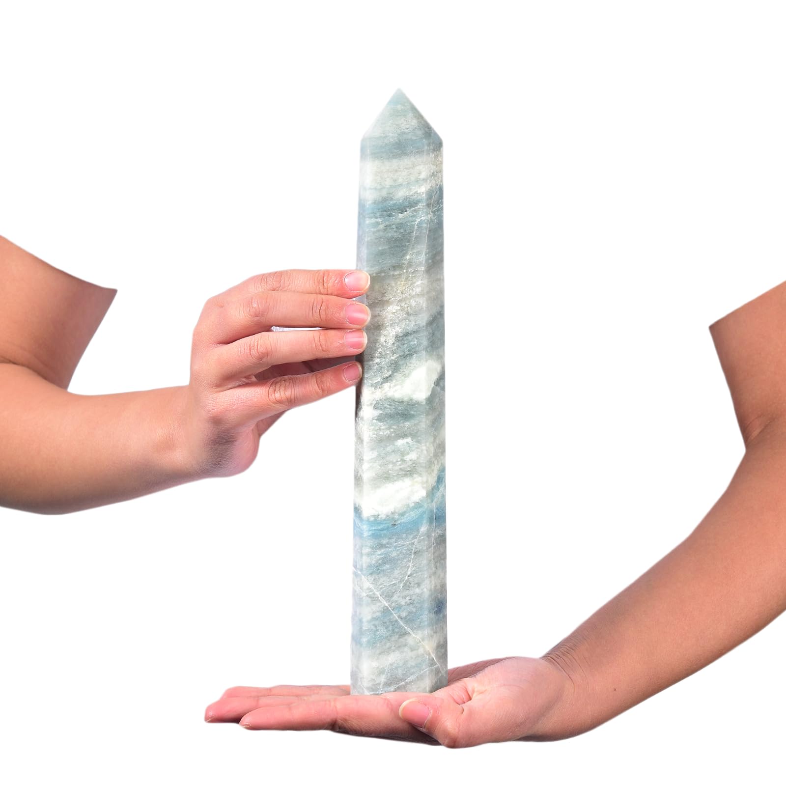 JIC Gem six-facet Trolleite wand supports Reiki and chakra work