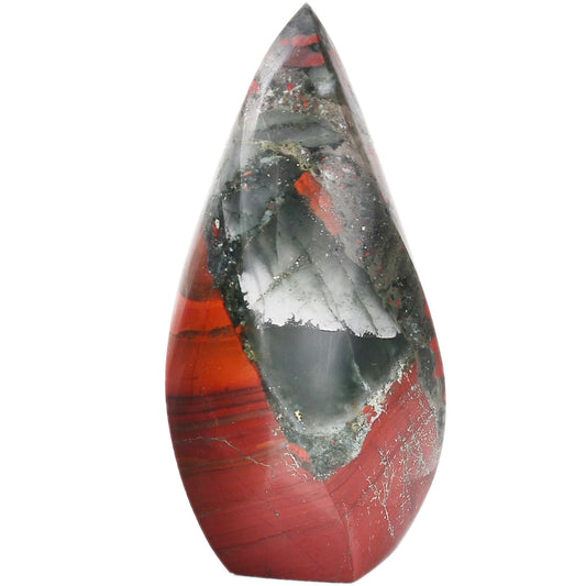 JIC Gem spiral four-sides crystal tower shown as an elegant meditation accent.