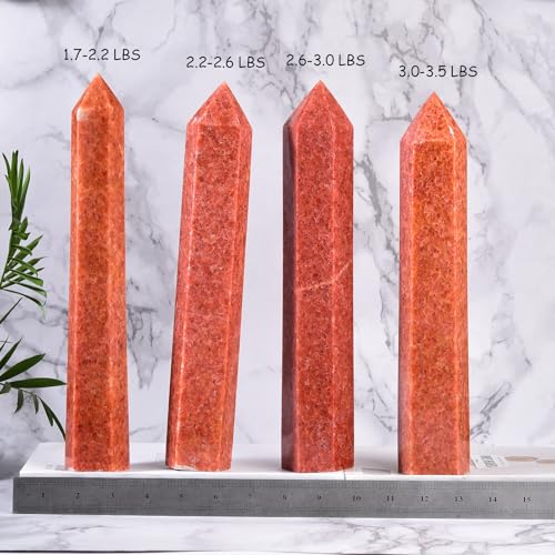 JIC Gem sunstone wand close view highlights polished finish and sunlit tones