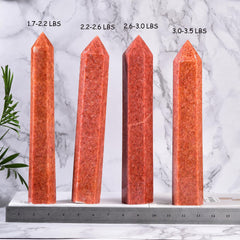 Sunstone obelisk tower on ambient light for home decor by JIC Gem