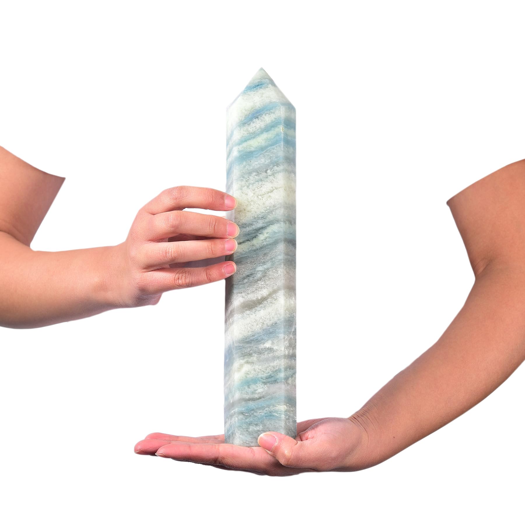 JIC Gem trolleite obelisk tower 26-32 cm tall, ideal for energy work