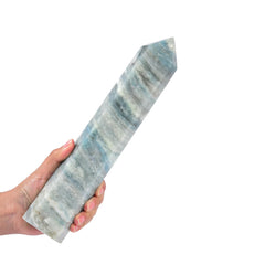 JIC Gem trolleite obelisk tower close-up showing six facets for meditation energy