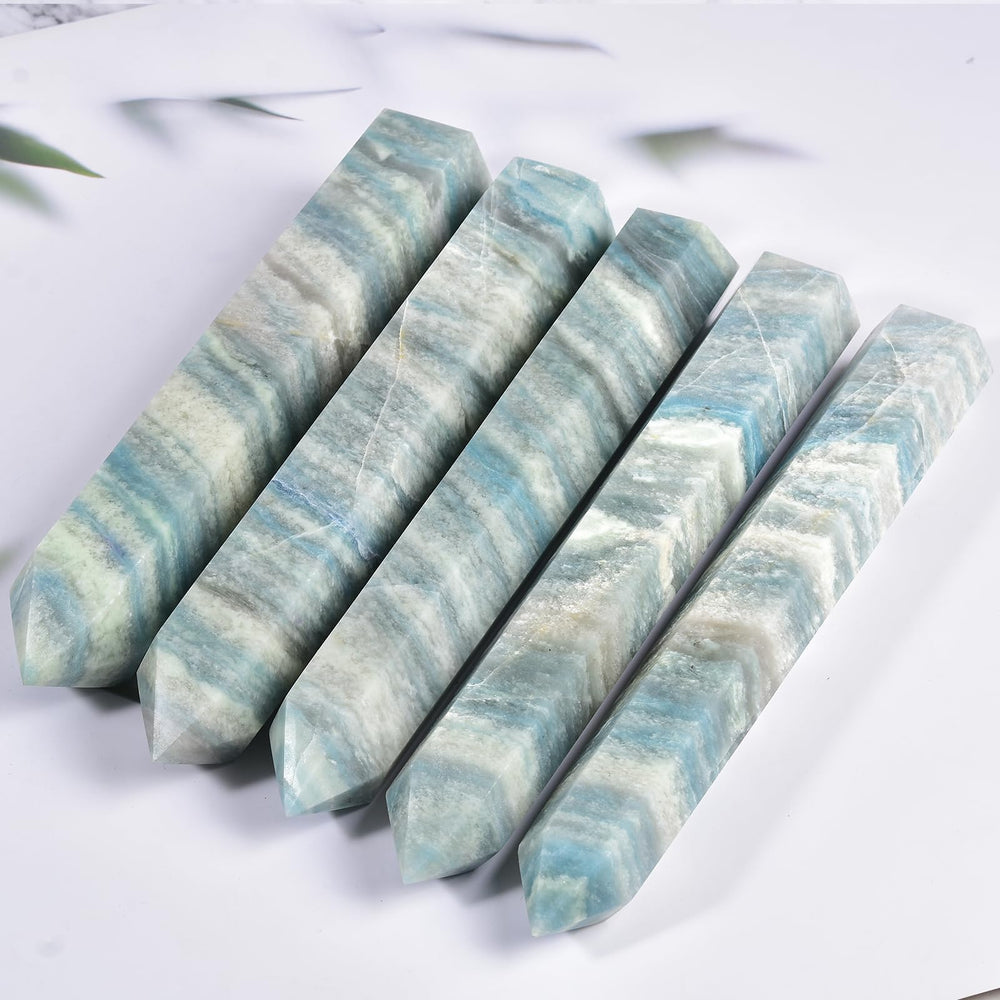JIC Gem trolleite obelisk tower held in hand for ritual use