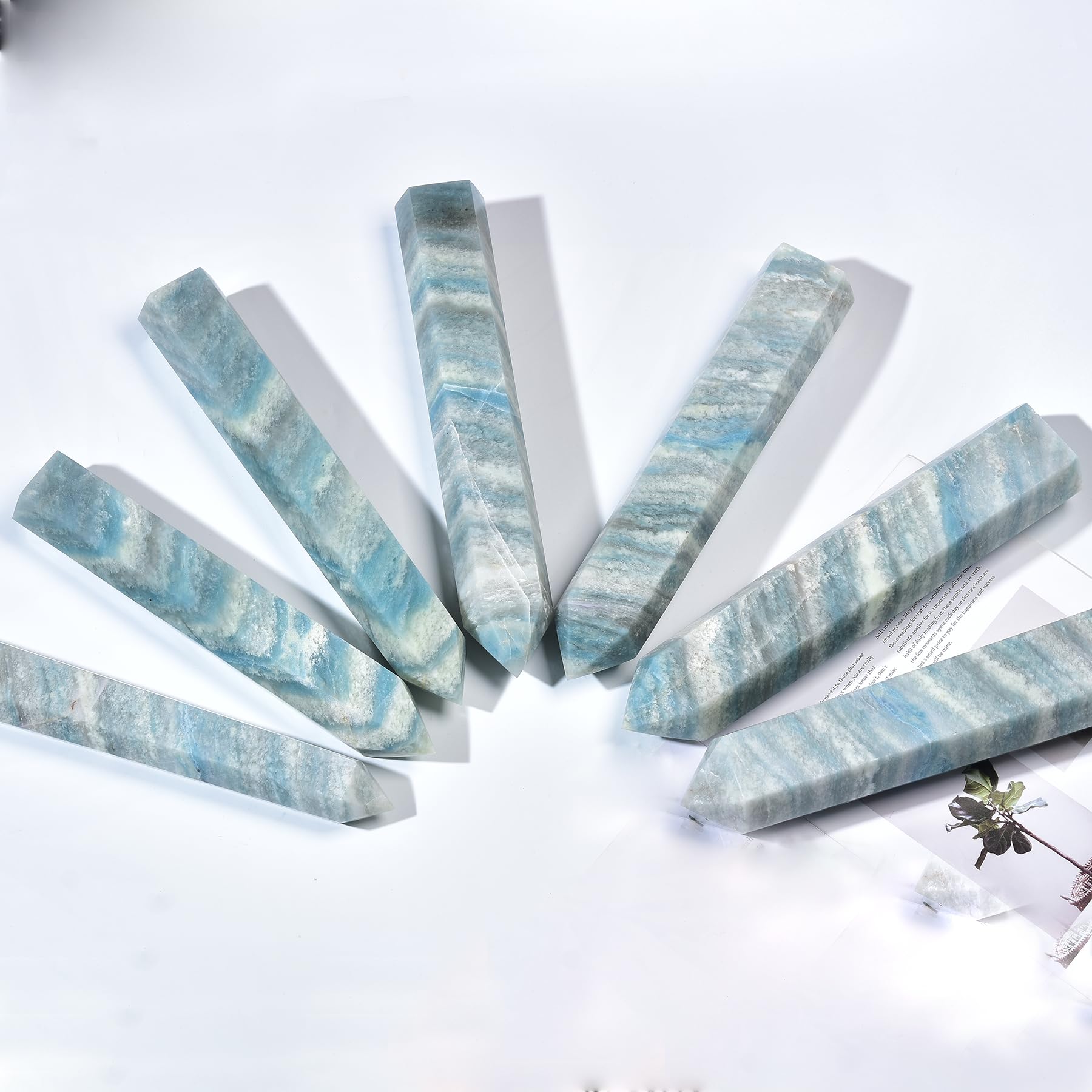 JIC Gem trolleite obelisk tower on altar for chakra balance