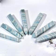 JIC Gem trolleite obelisk tower on altar for chakra balance