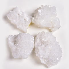 JIC Gem workspace decor with quartz cluster adding elegant light reflection