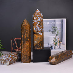 JIC Gem yellow agate tower, a thoughtful gift for crystal lovers.