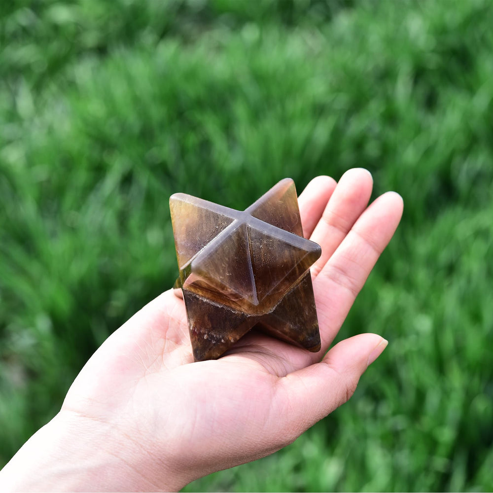 JIC Gem Merkaba crystal in a serene meditation scene