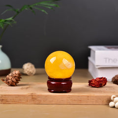 JIC Gem fluorite sphere used in meditation set and practice