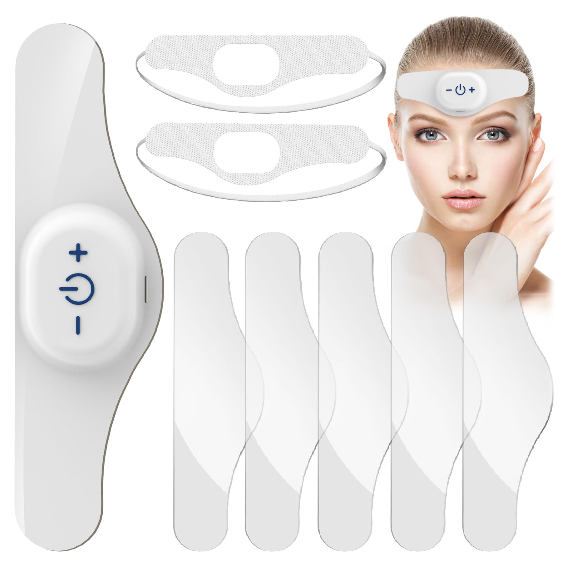 JICHAMOXY head massager with forehead electrodes for targeted relief during use