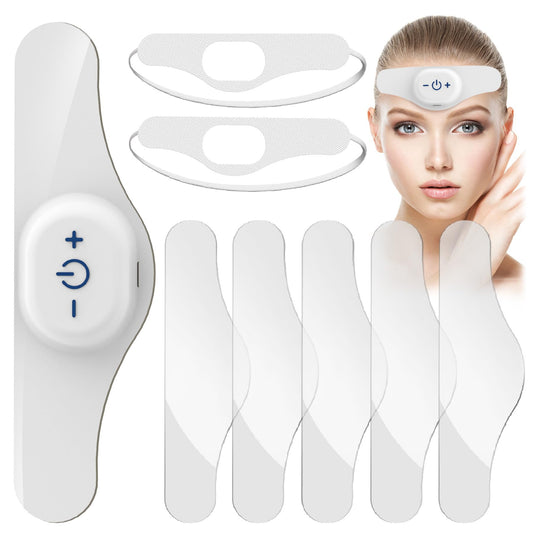 JICHAMOXY head massager with forehead electrodes for targeted relief during use