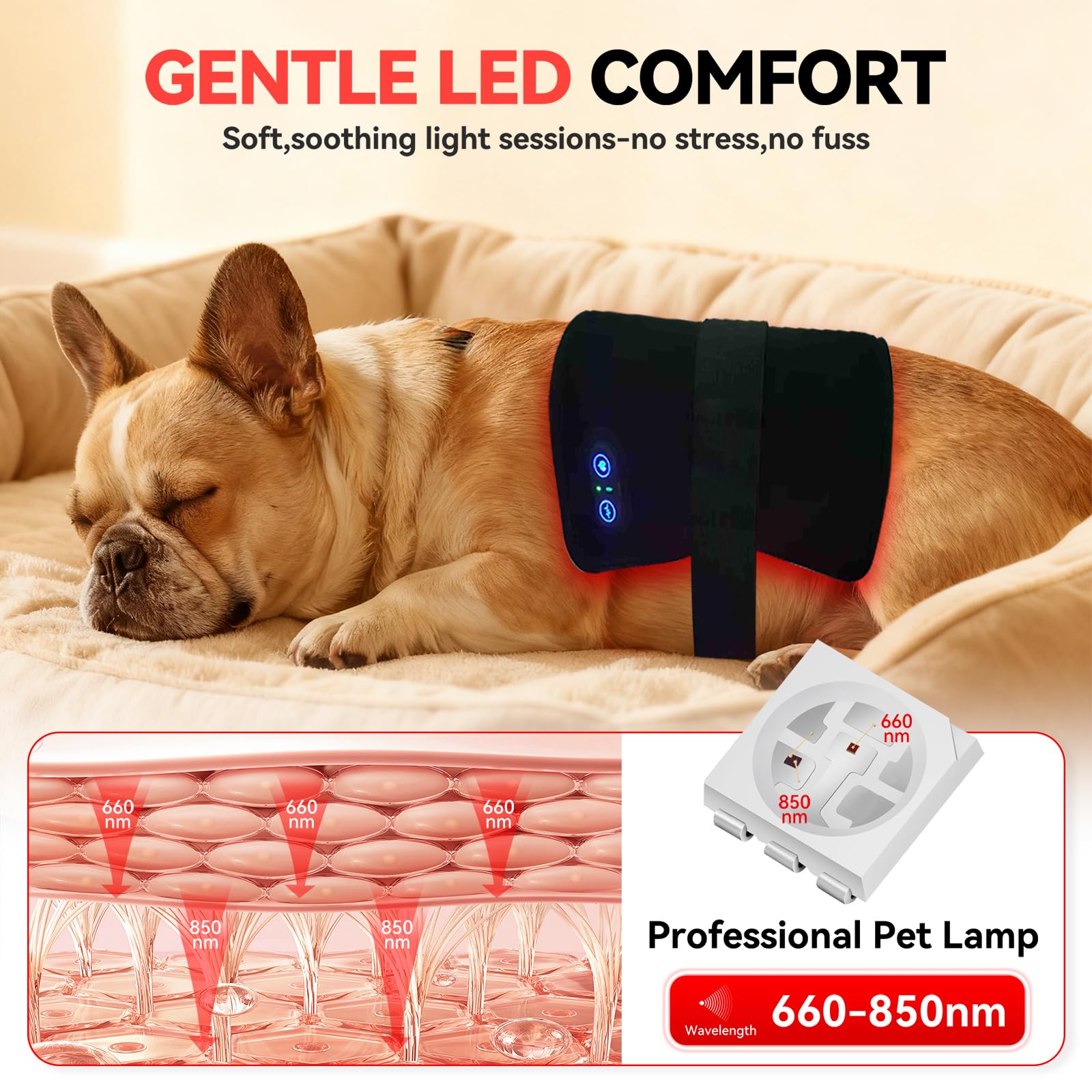 JIESENWEI wearable infrared belt targets joints for comfort.