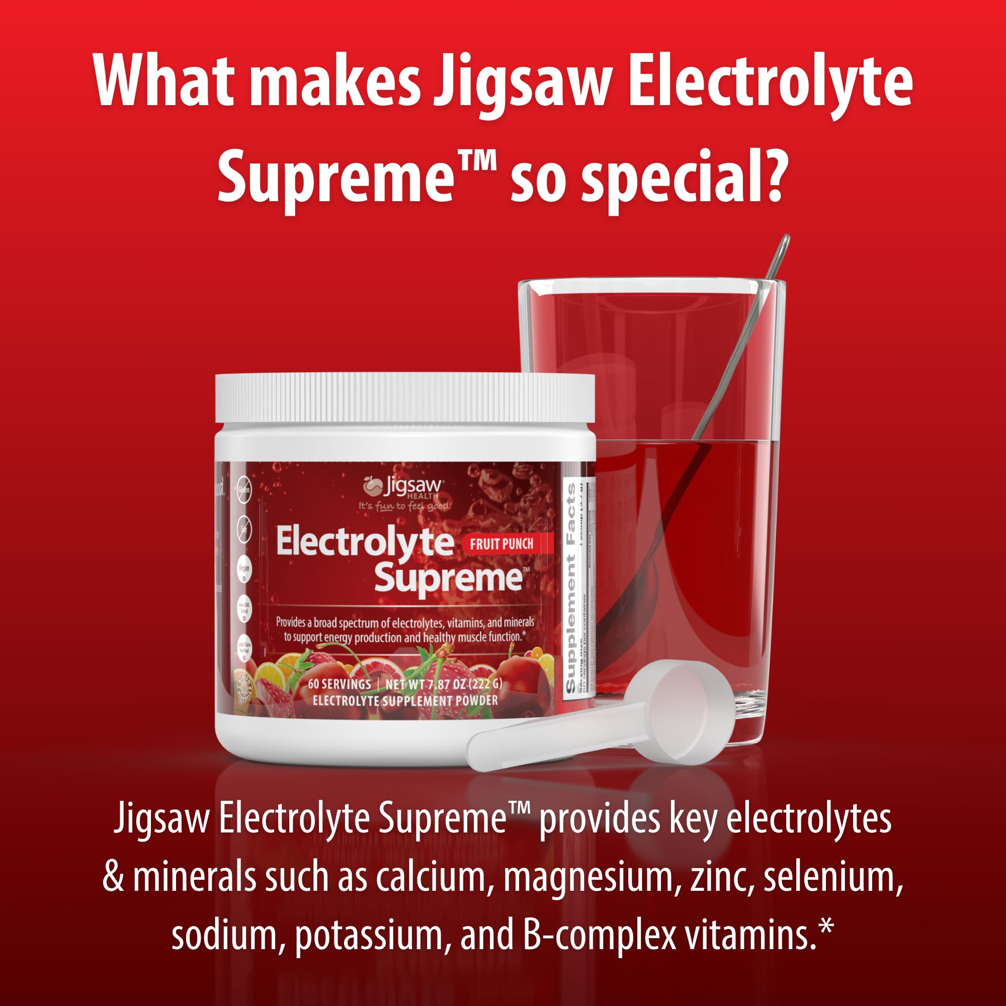 Jigsaw Health Electrolyte Supreme bottle stir illustrates quick hydration between activities