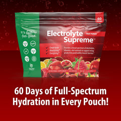 Jigsaw Health Electrolyte Supreme powder being measured with a scoop for precise dosing.