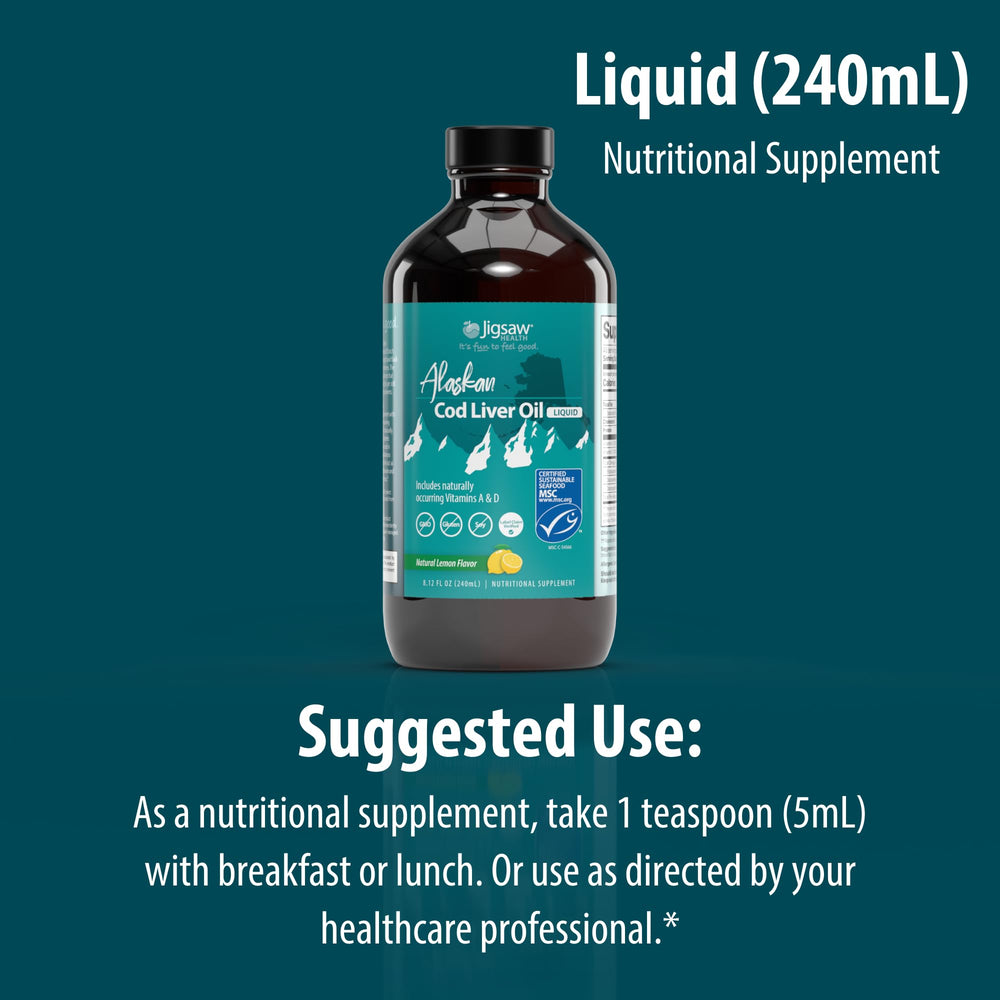 Jigsaw Health Cod Liver Oil serving idea, pour into smoothie for easy daily intake.