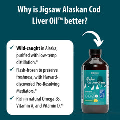 Jigsaw Health Cod Liver Oil sustainability icon, emphasizing wild-caught sourcing.