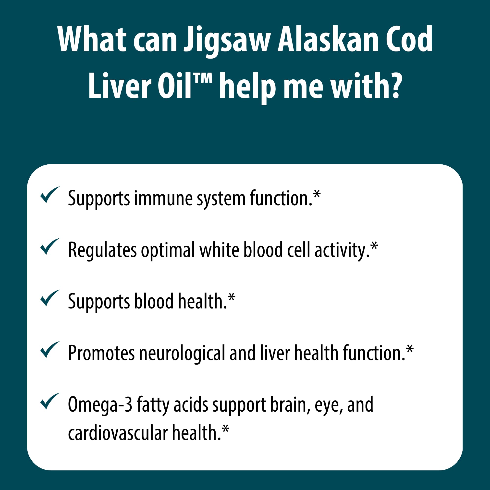 Jigsaw Health Cod Liver Oil bottle in Alaska setting, highlighting wild catch origin.