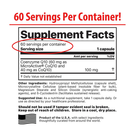 Jigsaw Health CoQ10 w/SRT capsules close-up emphasizing easy daily use.