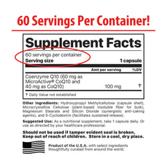 Jigsaw Health CoQ10 w/SRT capsules close-up emphasizing easy daily use.