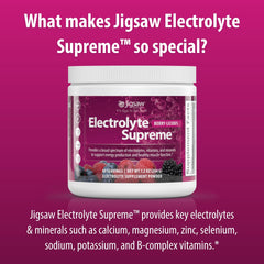 Jigsaw Health Electrolyte Supreme ideal for active workouts and recovery.