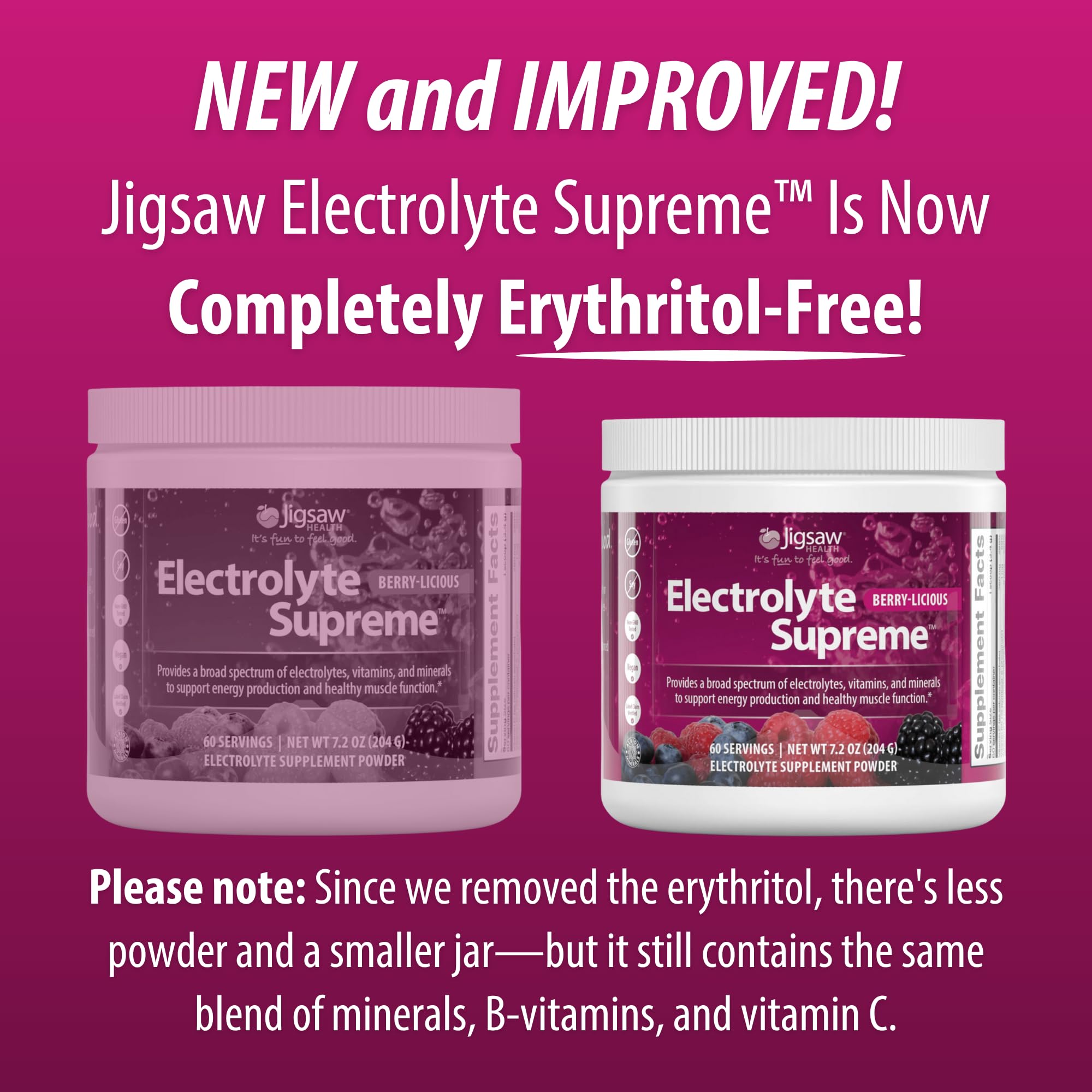 Jigsaw Health Electrolyte Supreme dissolving in water for quick hydration.