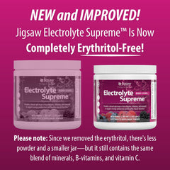 Jigsaw Health Electrolyte Supreme dissolving in water for quick hydration.