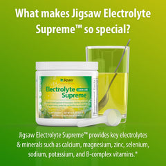 Jigsaw Health Electrolyte Supreme keto-friendly label supports sugar-free, low-carb hydration.