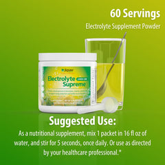 Jigsaw Health Electrolyte Supreme 60 servings provides a long-lasting hydration option.