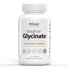 Jigsaw Health MagPure Glycinate bottle for daily magnesium support.