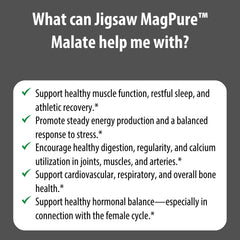 MagPure Malate capsules on a clean workspace suggesting daily health routine