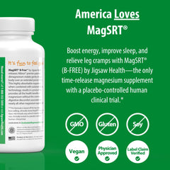 Jigsaw Health MagSRT box packaging on desk emphasizing 60-serving supply.
