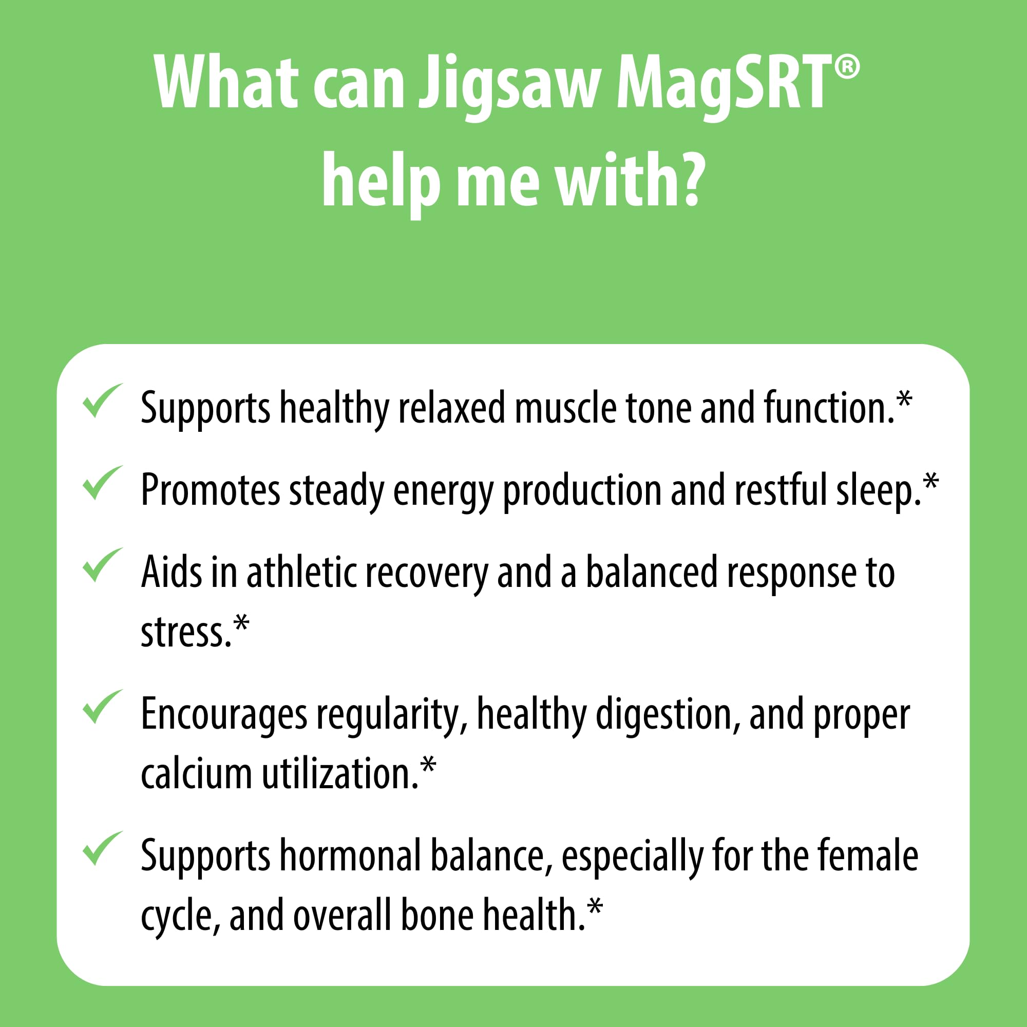 Nutrition facts and ingredients visible on MagSRT bottle for reliable daily use
