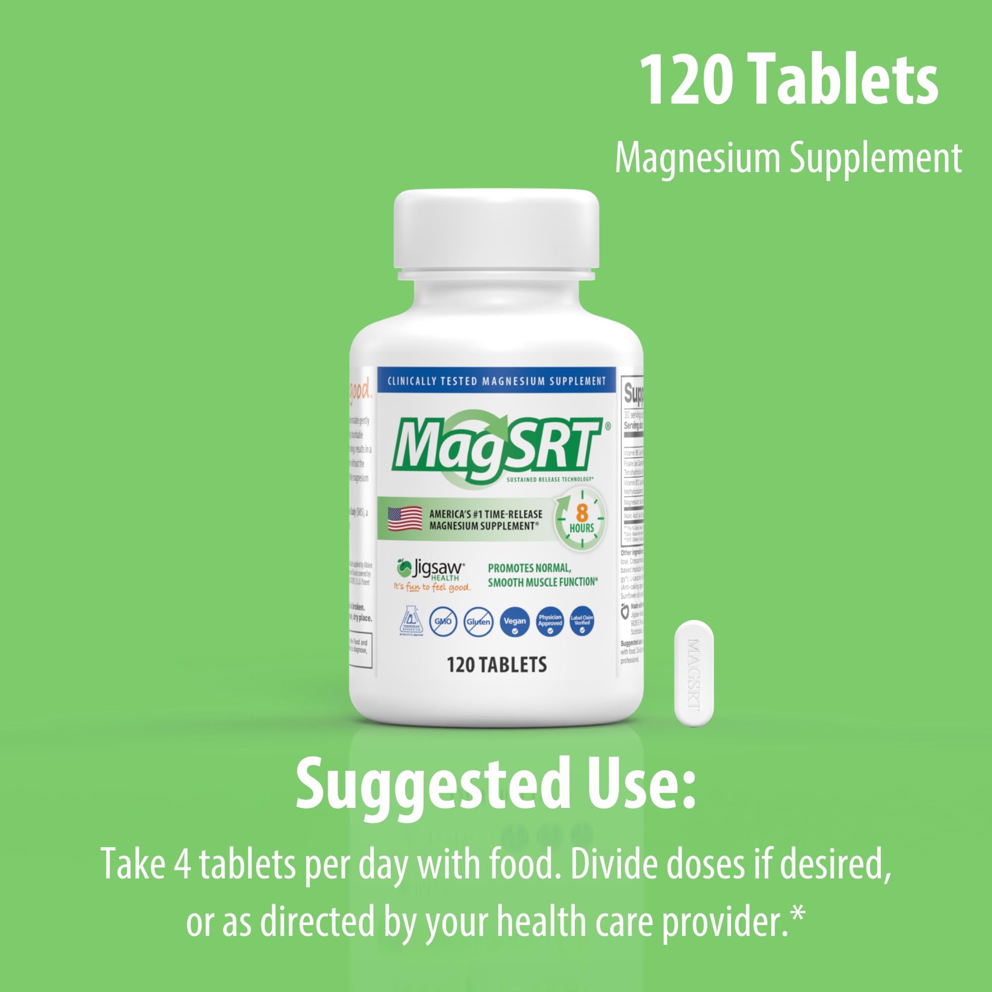 MagSRT bottle on shelf as part of a wellness routine