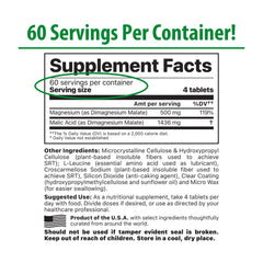 Jigsaw Health MagSRT label closeup highlights premium malate formula and bioavailability.