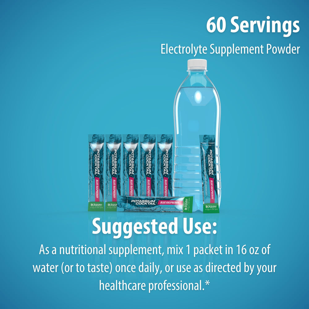 Hydration during exercise with Jigsaw Health Potassium Cocktail blue raspberry