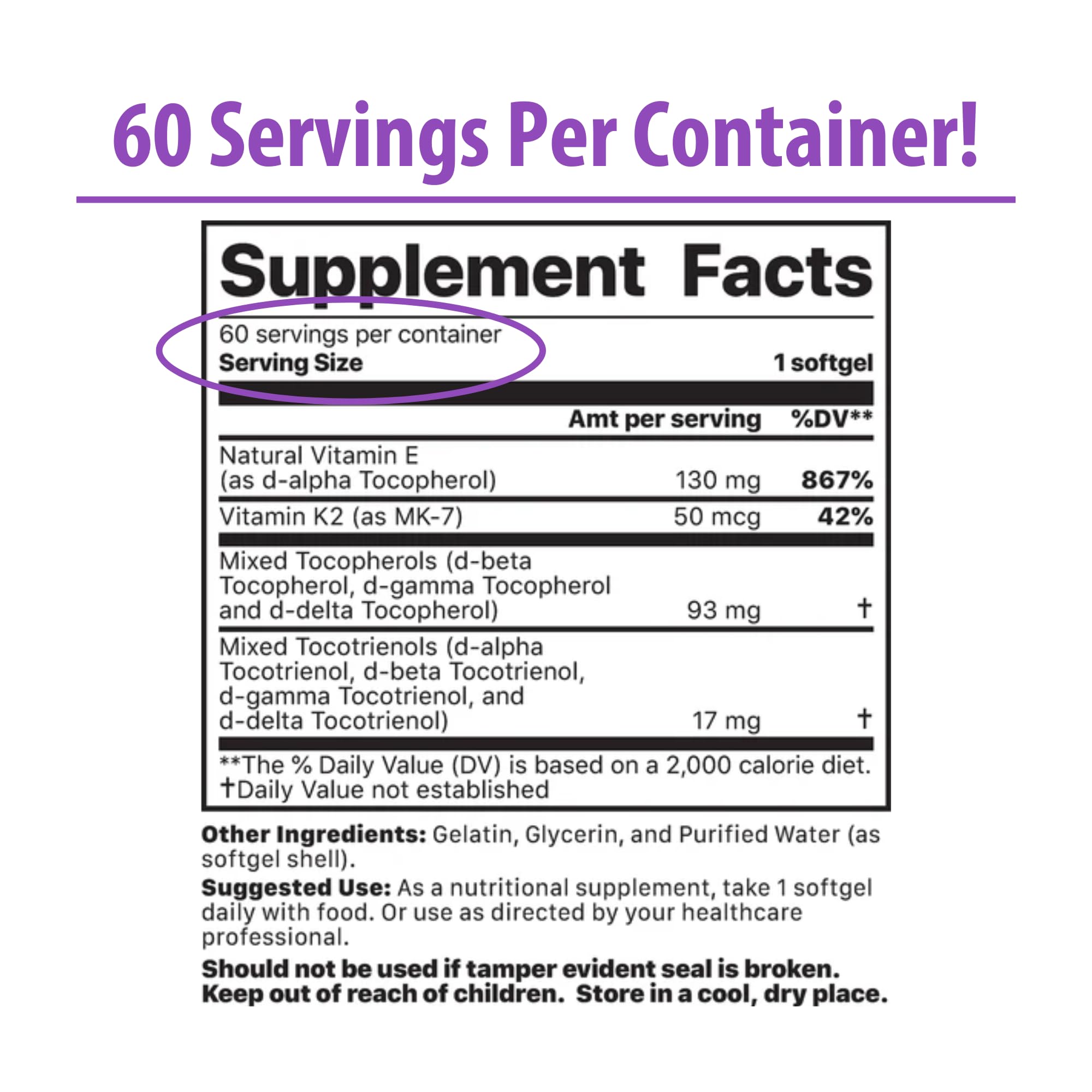 Jigsaw Health Vitamin K2 + E Complex bottle label shows key ingredients.
