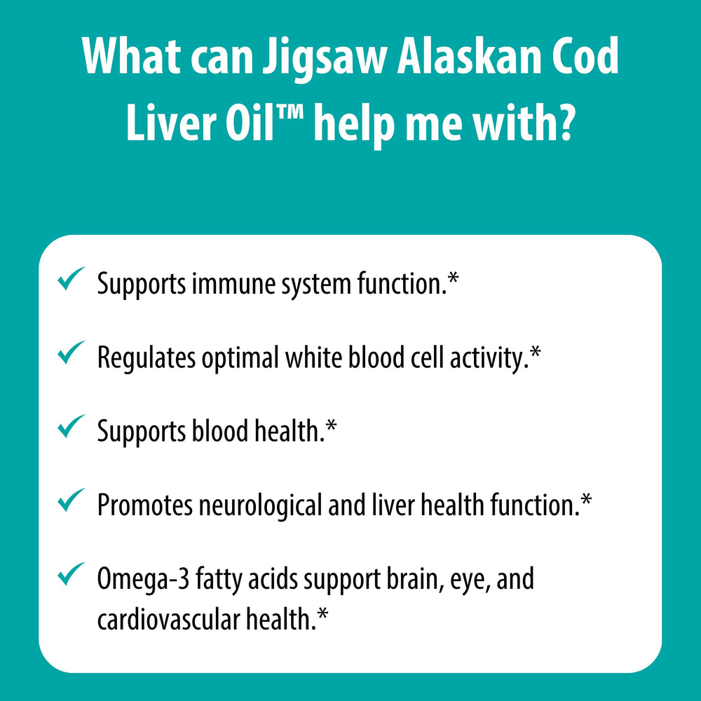 Jigsaw Health vitamins A and D naturally occurring inside cod liver oil.