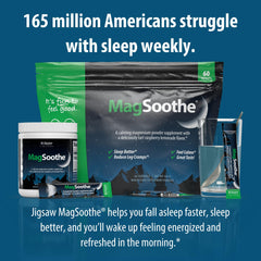 Jigsaw MagSoothe branding on packaging signals quality and thoughtful formulation.