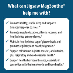 Jigsaw MagSoothe ingredients panel provides clear formulation details for informed choices.