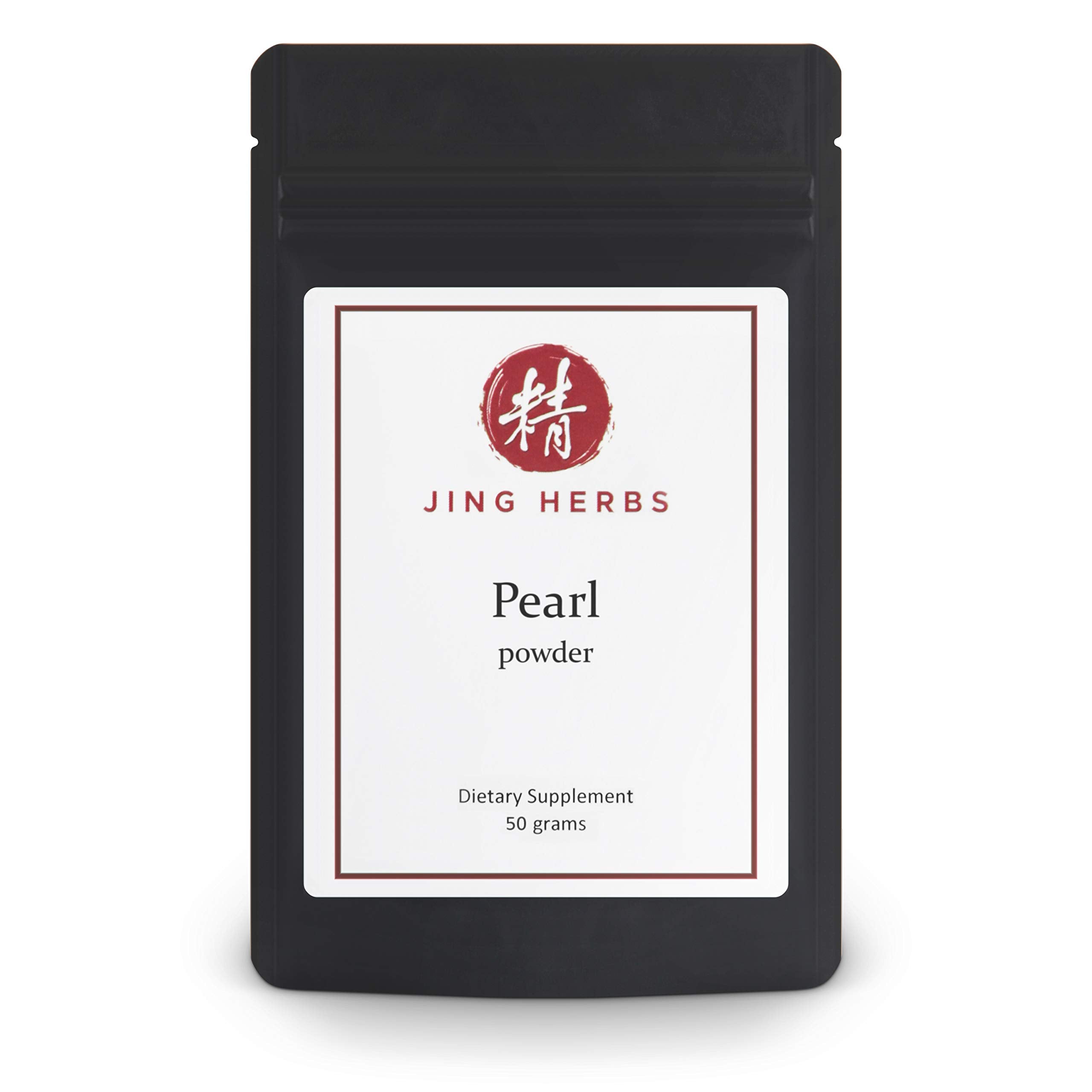 Jing Herbs Pearl Powder 50g pack for beauty support and calm daily balance.