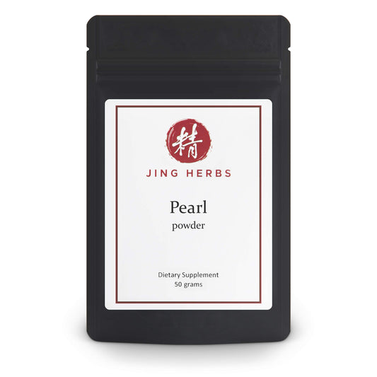 Jing Herbs Pearl Powder 50g pack for beauty support and calm daily balance.