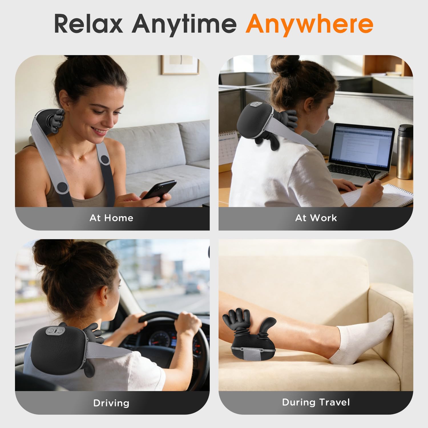 JINGTIEDA travel-friendly rechargeable neck massager for on-the-go relief