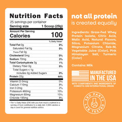 Jive Clear Protein Powder White Peach close-up on whey isolate signals clean protein.